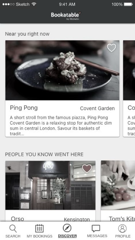 Discover — near you right now, and places people you know went