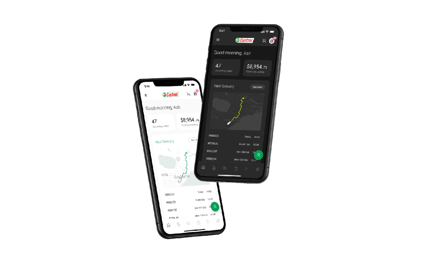 Final delivery tracking UI on mobile