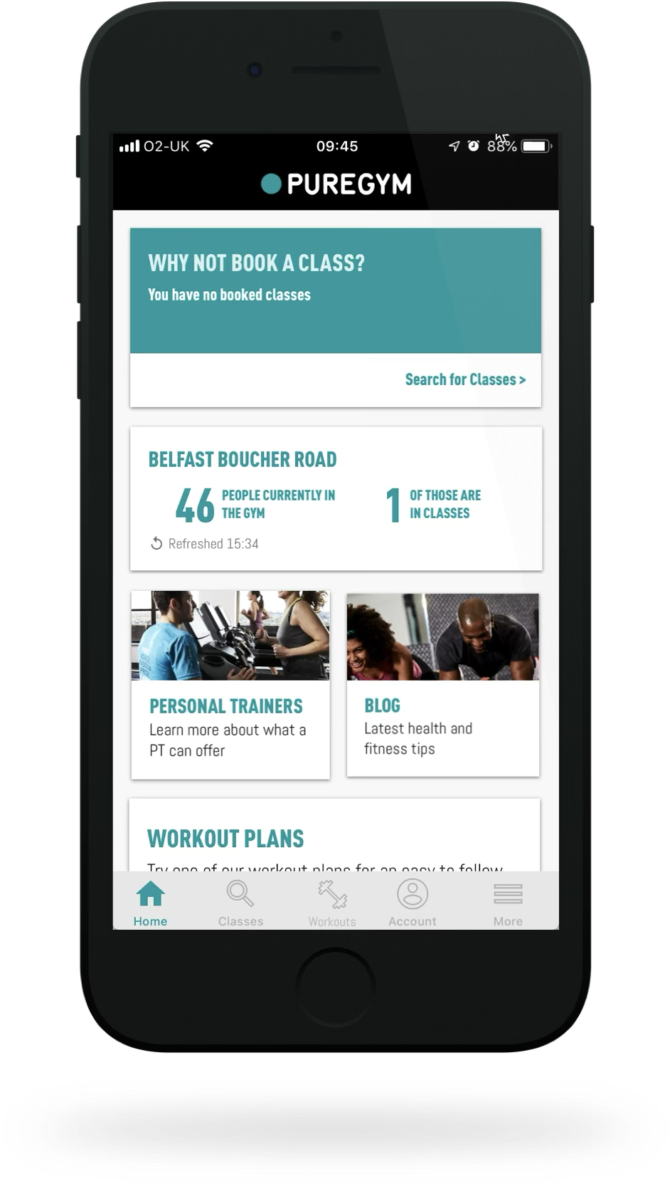 PureGym screen