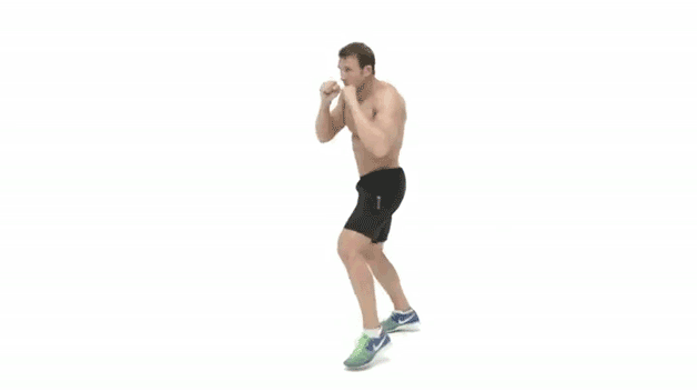 Air boxing exercise demonstration