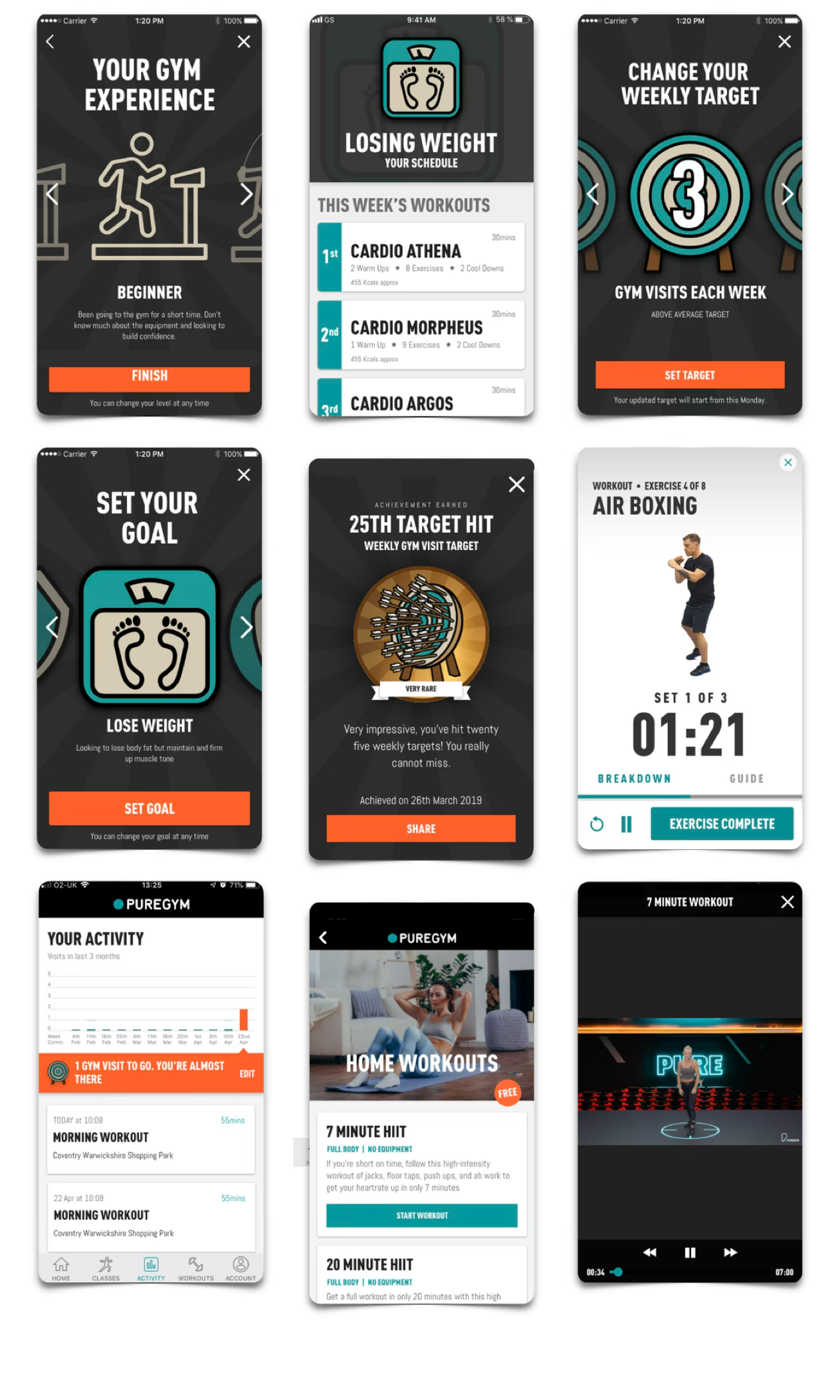 PureGym screen