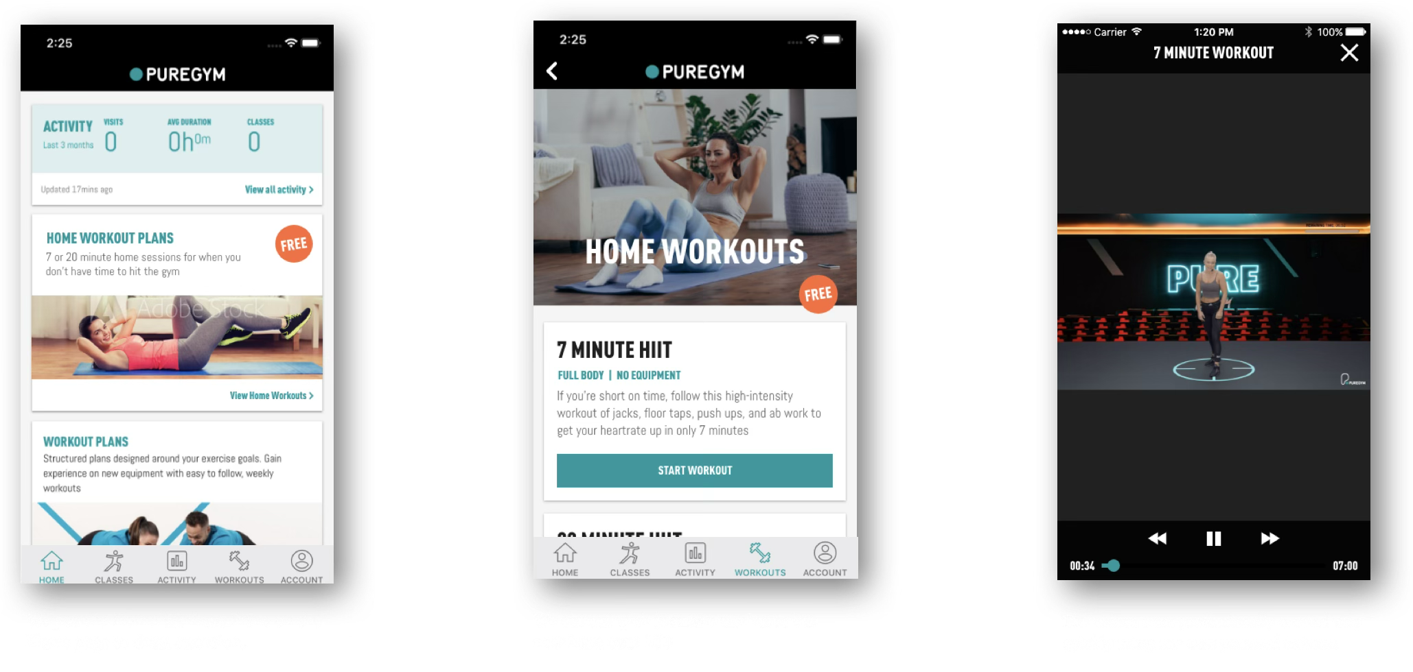 PureGym screen