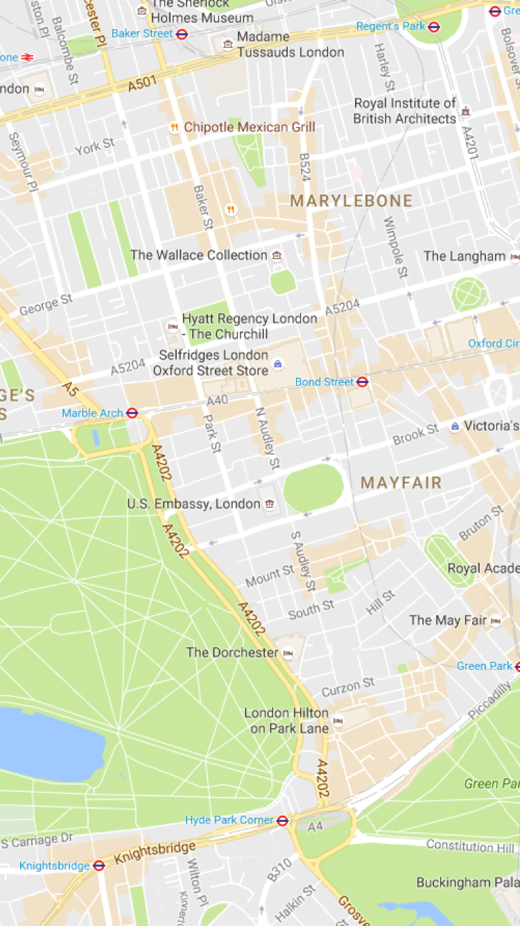 Map around the hotel