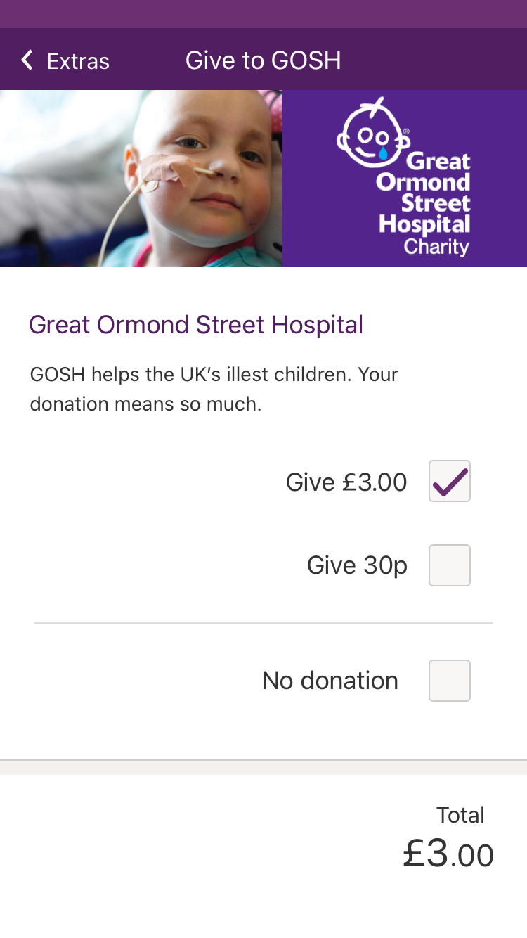 iOS design: Give to GOSH