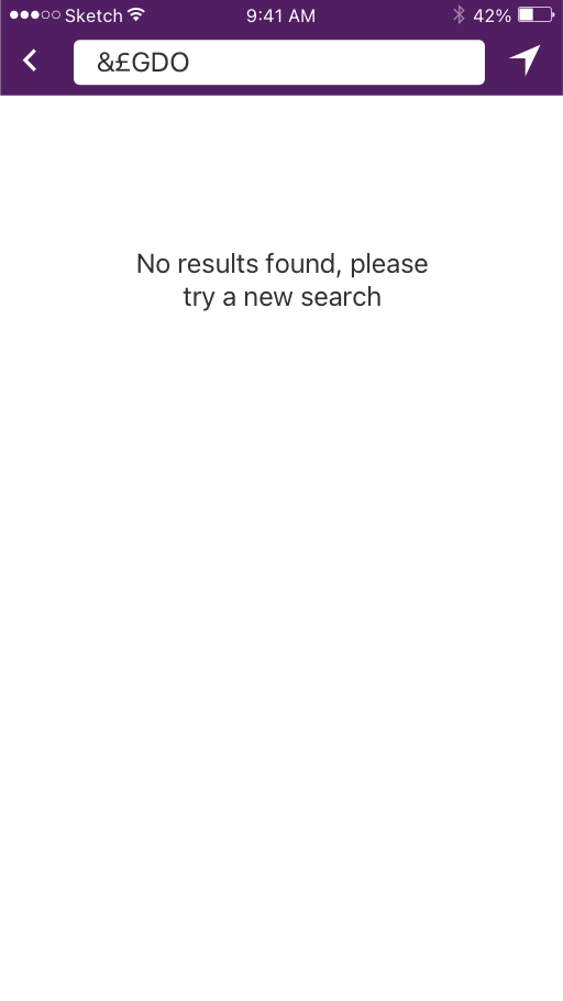 iOS design: No results