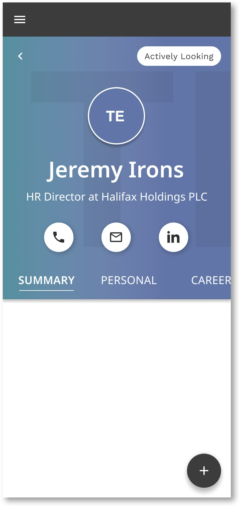Candidate record header