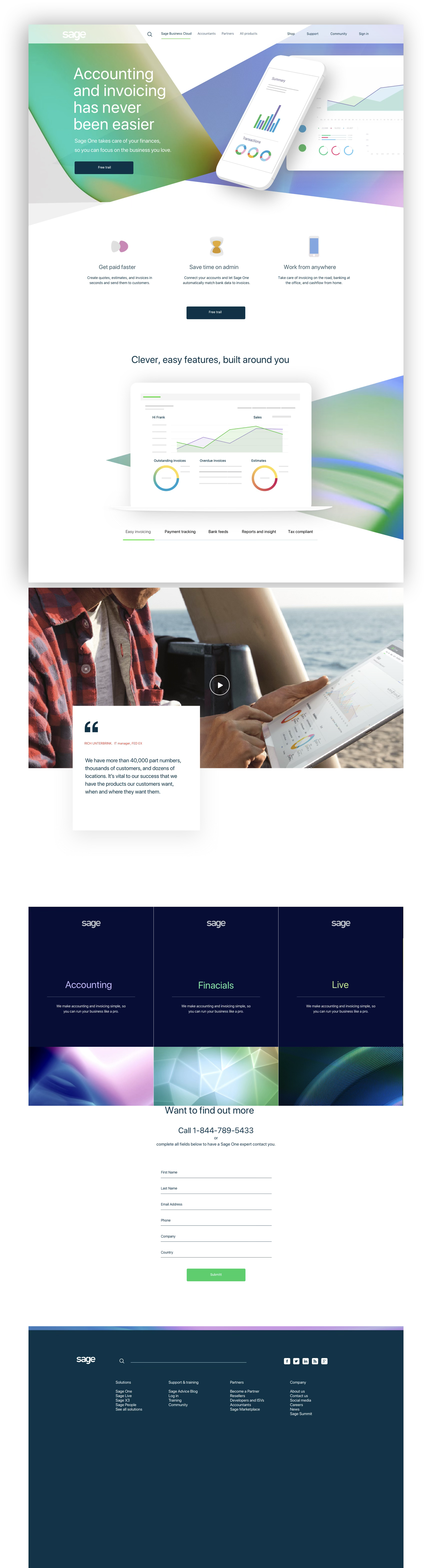 Final sage.com design, small business route
