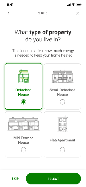 Final UI: household question — what type of property do you live in?